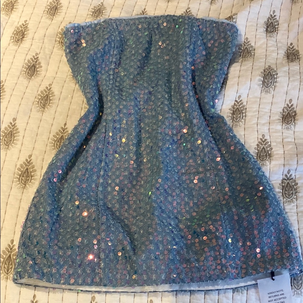 NWT Revolve—superdown Sparkling Blue Claudia dress